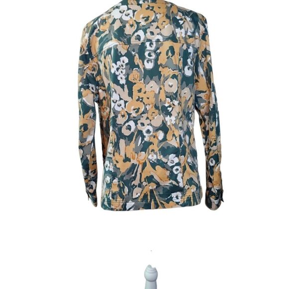 D&co Zip up Floral Cotton Jacket - Picture 2 of 6